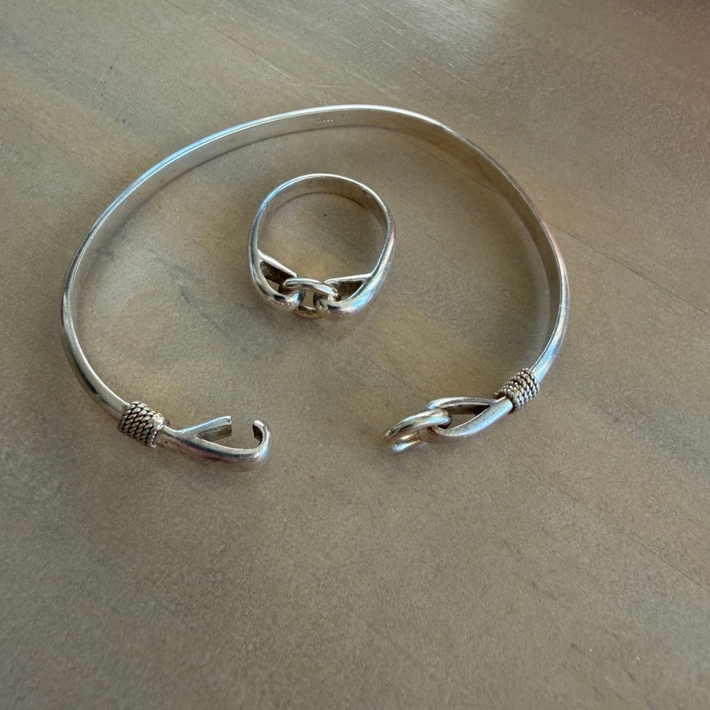 Cape Cod Silver Bracelet And Ring Set - image 1
